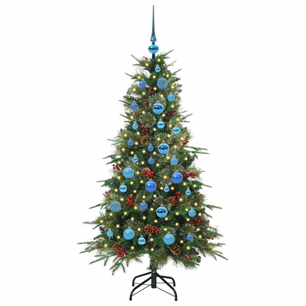 Vidaxl kunstmatige inklapbare kerstboom groen 150 cm pe en pvc