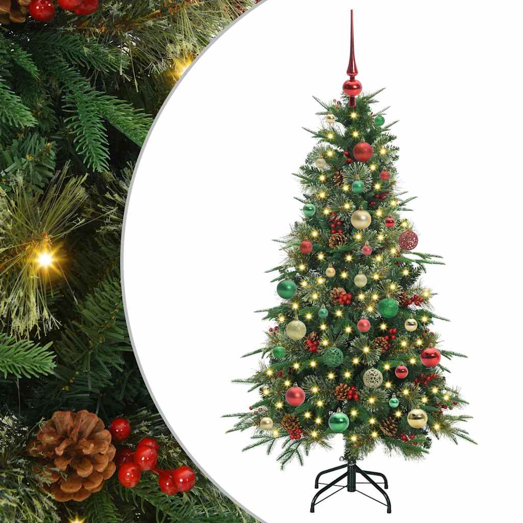 Vidaxl kunstmatige inklapbare kerstboom groen 150 cm pe en pvc