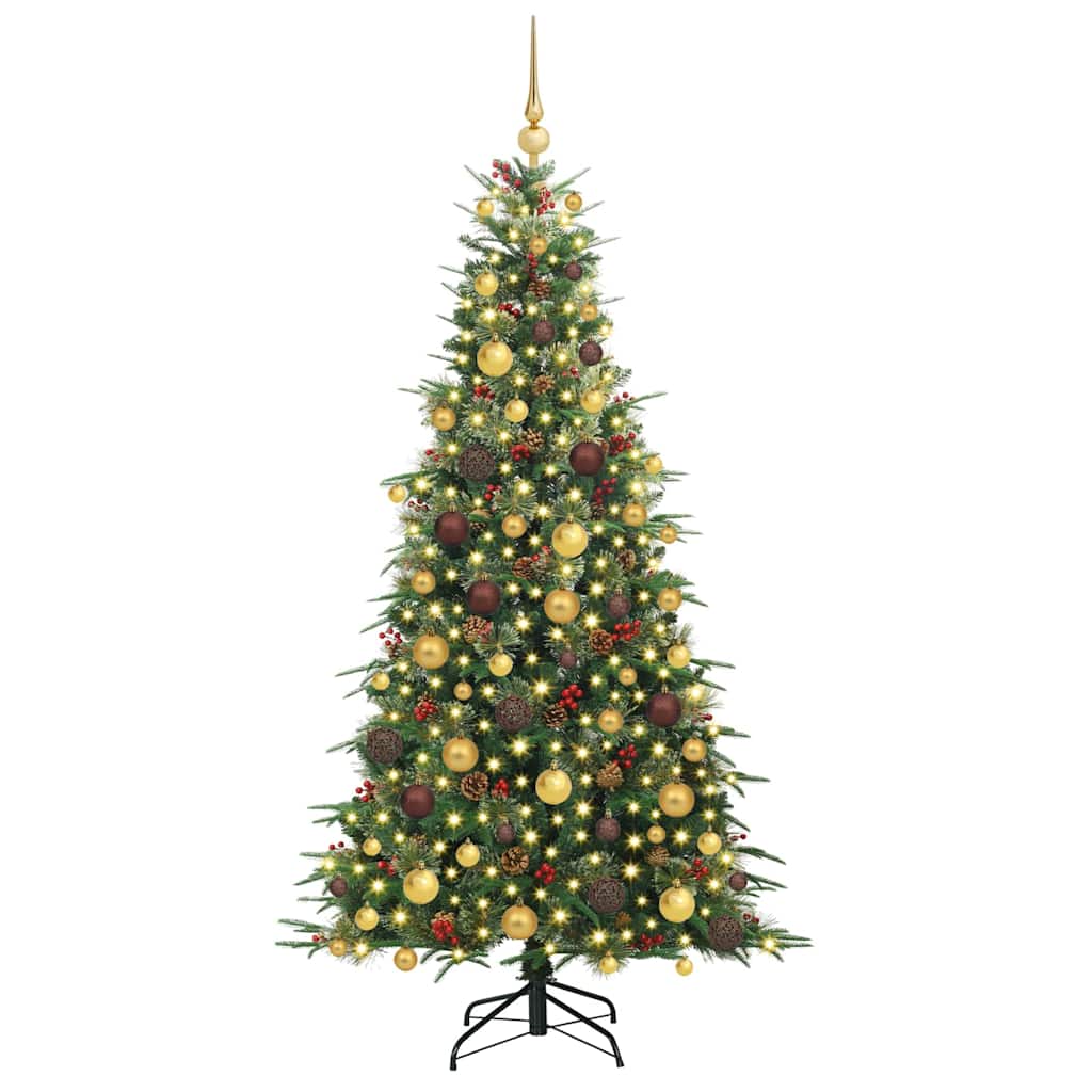 Vidaxl kunstmatige inklapbare kerstboom groen 180 cm pe en pvc