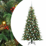 Vidaxl kunstmatige inklapbare kerstboom groen 180 cm pe en pvc