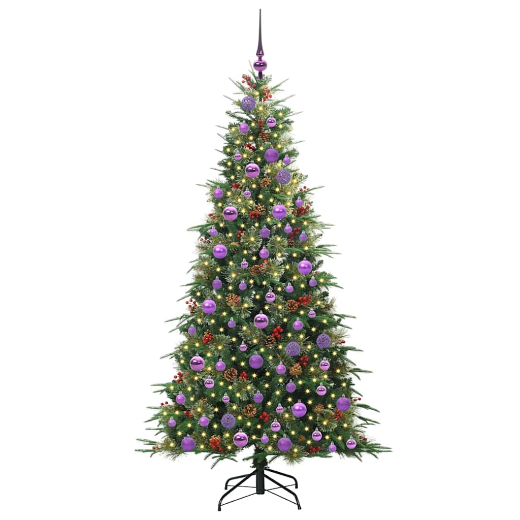 Vidaxl kunstmatige inklapbare kerstboom groen 180 cm pe en pvc