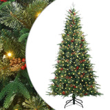 Vidaxl kunstmatige inklapbare kerstboom groen 210 cm pe en pvc