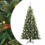 Vidaxl kunstmatige inklapbare kerstboom groen 210 cm pe en pvc