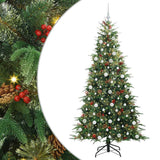 Vidaxl kunstmatige inklapbare kerstboom groen 210 cm pe en pvc