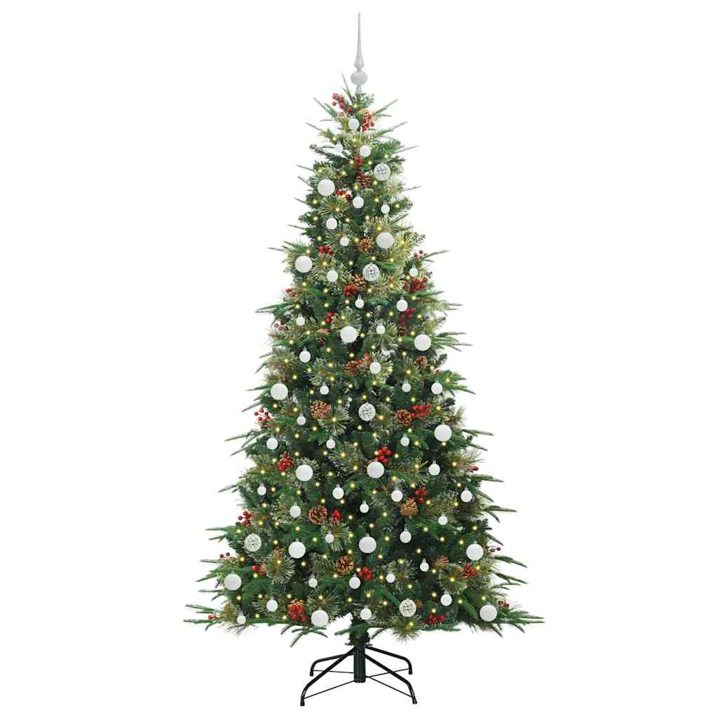 Vidaxl kunstmatige inklapbare kerstboom groen 210 cm pe en pvc