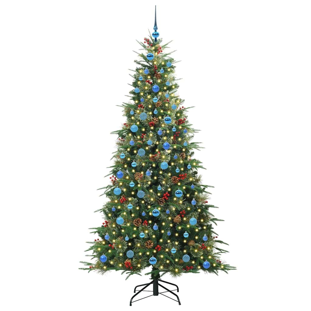 Vidaxl kunstmatige inklapbare kerstboom groen 210 cm pe en pvc