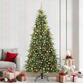 Vidaxl kunstmatige inklapbare kerstboom groen 240 cm pe en pvc