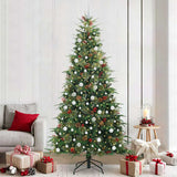Vidaxl kunstmatige inklapbare kerstboom groen 240 cm pe en pvc