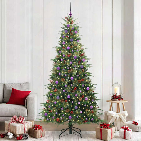 Vidaxl kunstmatige inklapbare kerstboom groen 240 cm pe en pvc