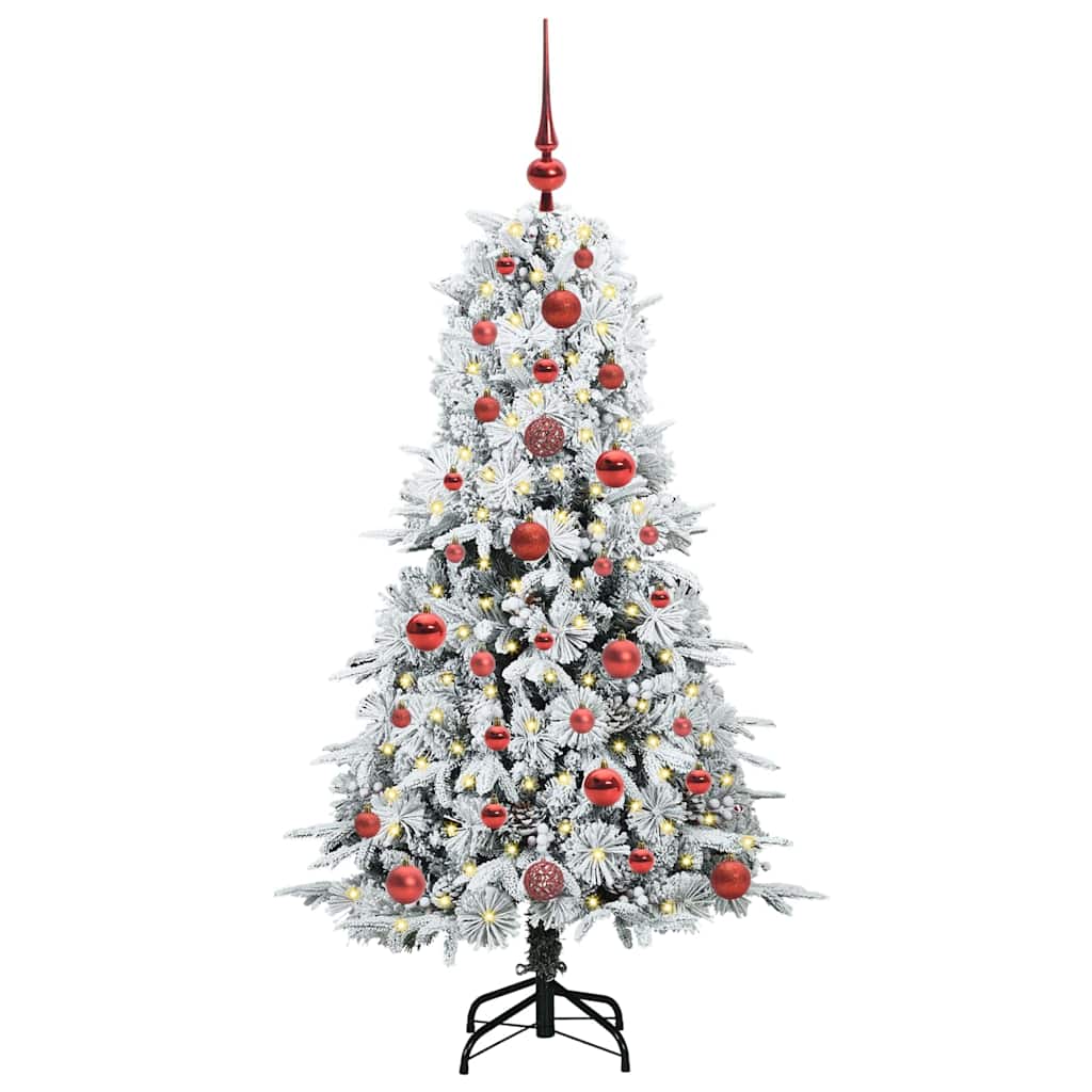 Vidaxl kunstmatige inklapbare kerstboom wit 120 cm pe en pvc