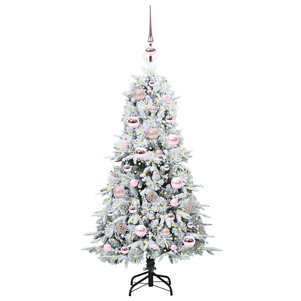 Vidaxl kunstmatige inklapbare kerstboom wit 120 cm pe en pvc