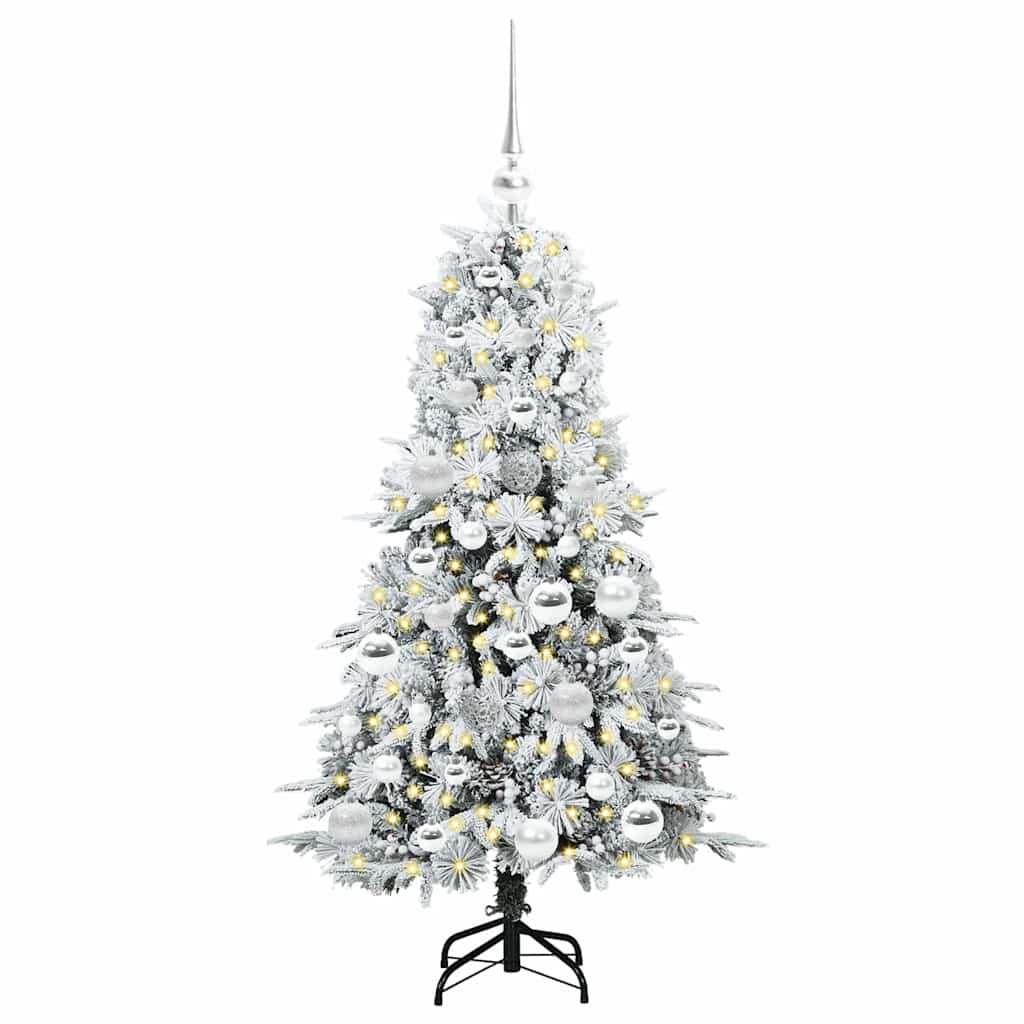 Vidaxl kunstmatige inklapbare kerstboom wit 120 cm pe en pvc