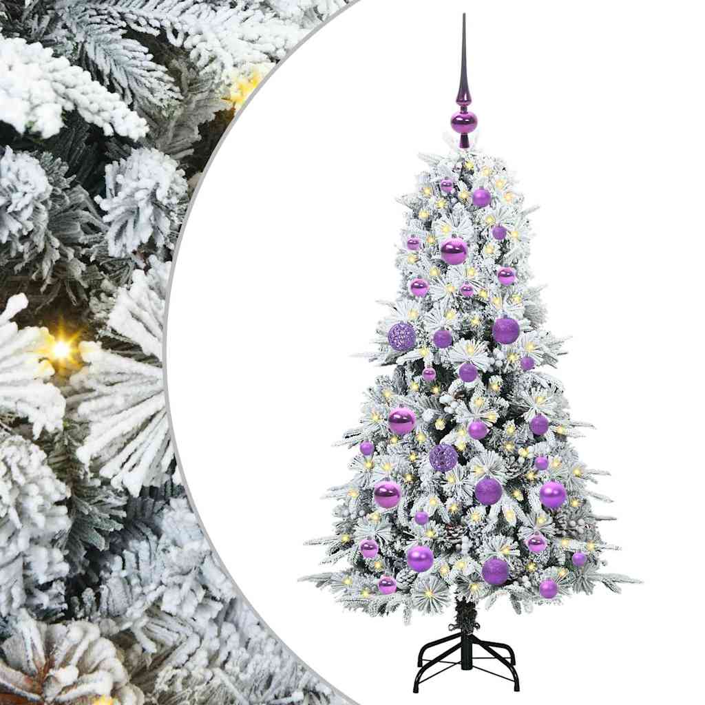 Vidaxl kunstmatige inklapbare kerstboom wit 120 cm pe en pvc