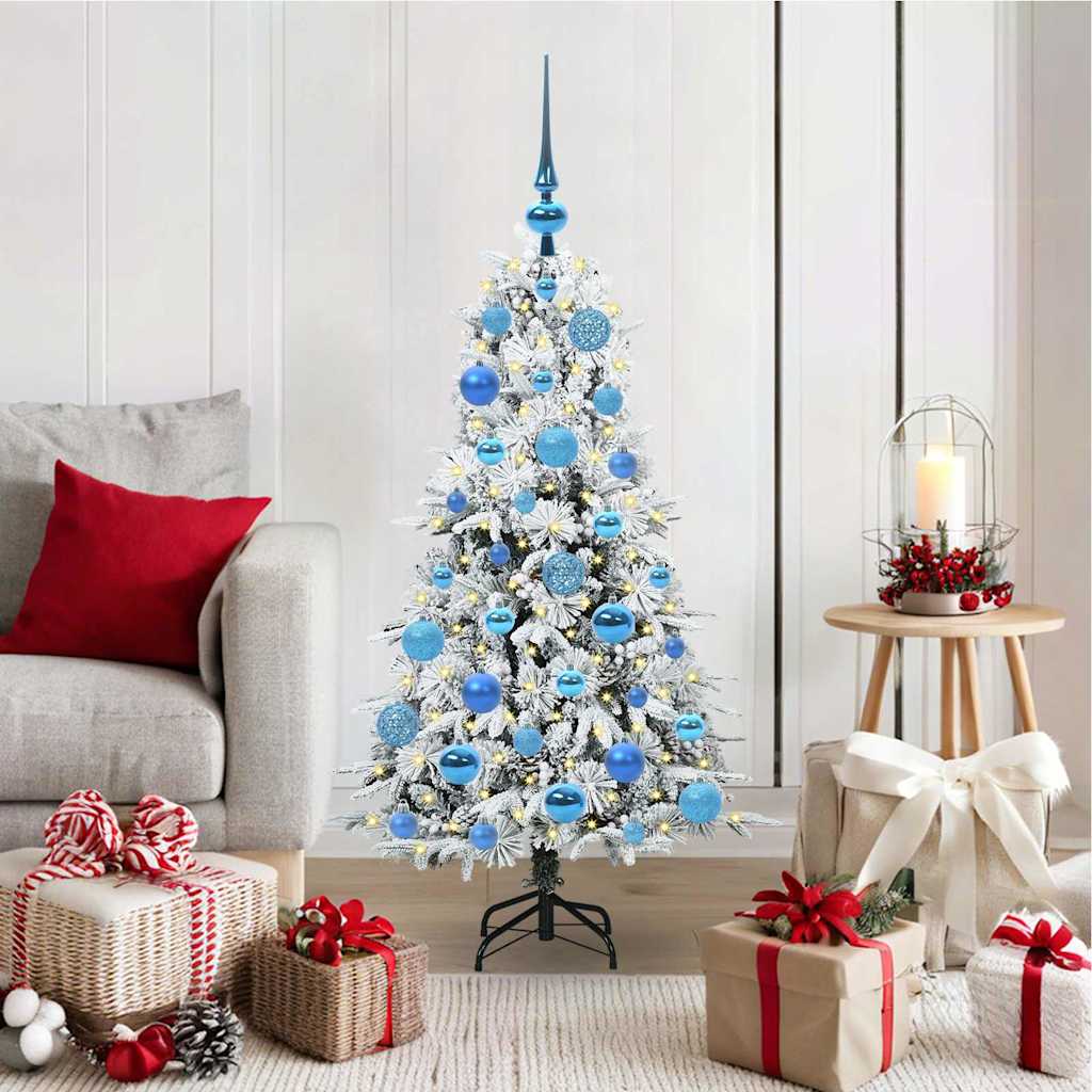 Vidaxl kunstmatige inklapbare kerstboom wit 120 cm pe en pvc