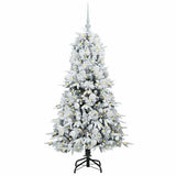 Vidaxl kunstmatige inklapbare kerstboom wit 150 cm pe en pvc