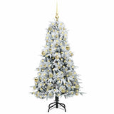 Vidaxl kunstmatige inklapbare kerstboom wit 150 cm pe en pvc