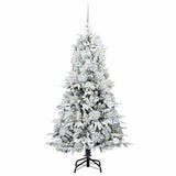 Vidaxl kunstmatige inklapbare kerstboom wit 150 cm pe en pvc