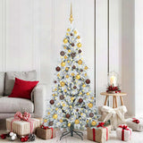 Vidaxl kunstmatige inklapbare kerstboom wit 180 cm pe en pvc