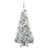 Vidaxl kunstmatige inklapbare kerstboom wit 180 cm pe en pvc