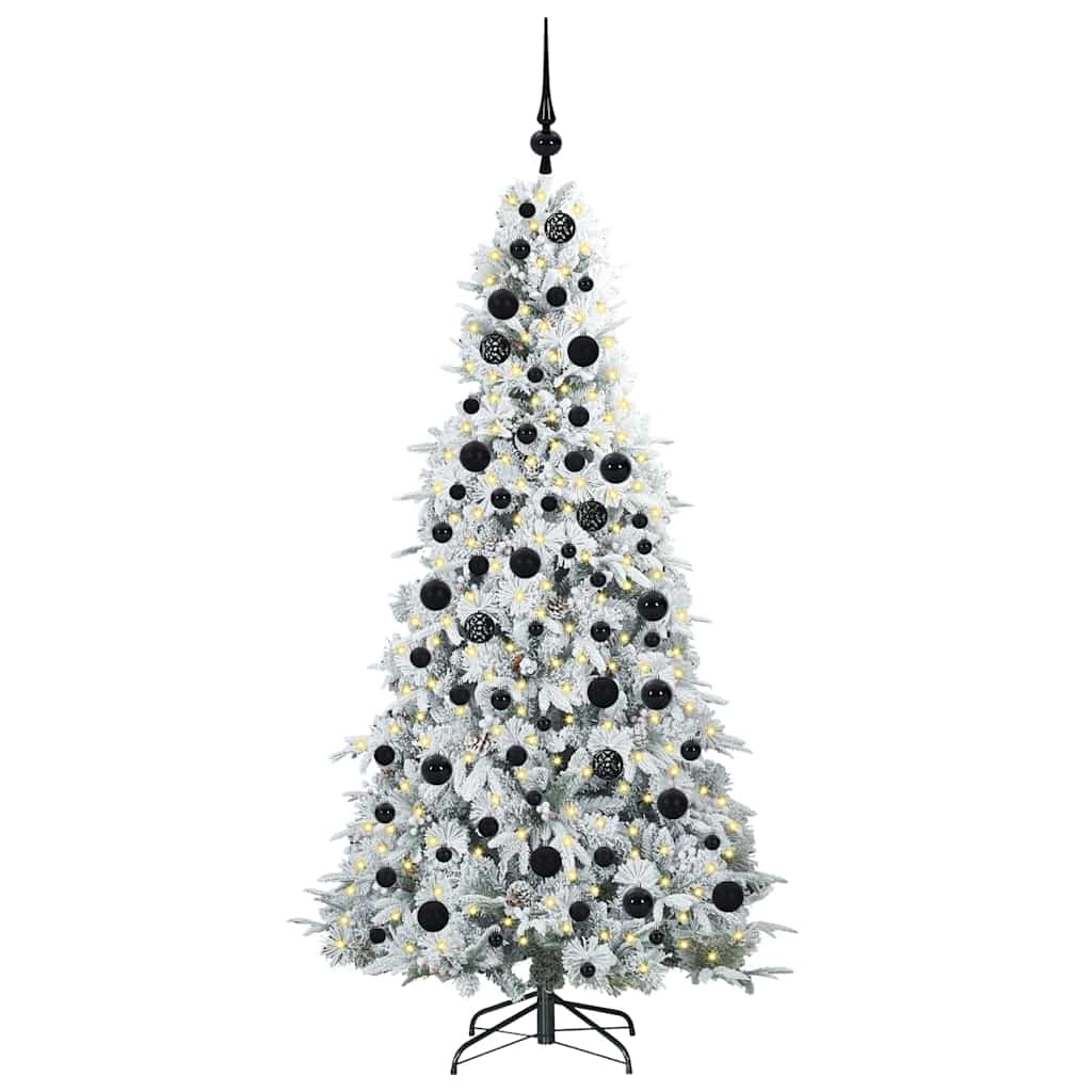 Vidaxl kunstmatige inklapbare kerstboom wit 180 cm pe en pvc