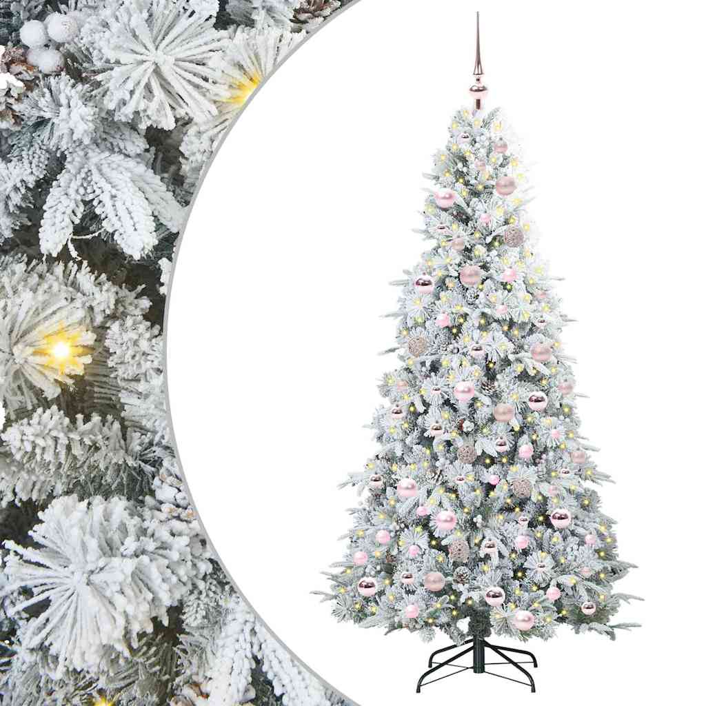 Vidaxl kunstmatige inklapbare kerstboom wit 180 cm pe en pvc