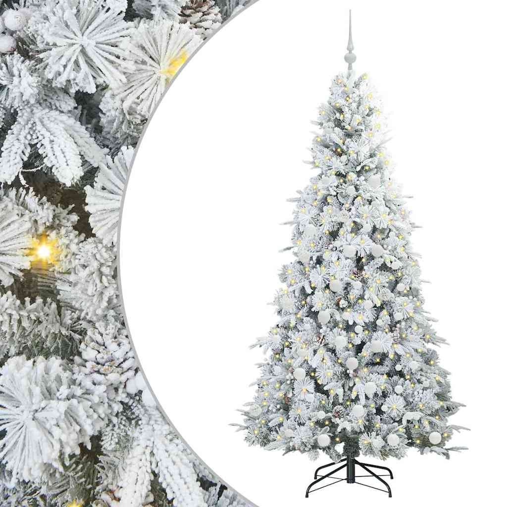 Vidaxl kunstmatige inklapbare kerstboom wit 180 cm pe en pvc