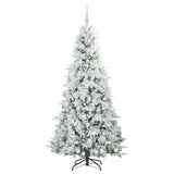 Vidaxl kunstmatige inklapbare kerstboom wit 180 cm pe en pvc