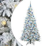 Vidaxl kunstmatige inklapbare kerstboom wit 180 cm pe en pvc