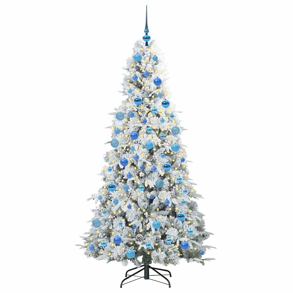 Vidaxl kunstmatige inklapbare kerstboom wit 180 cm pe en pvc