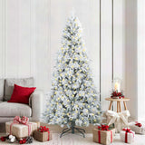 Vidaxl kunstmatige inklapbare kerstboom wit 210 cm pe en pvc