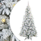 Vidaxl kunstmatige inklapbare kerstboom wit 210 cm pe en pvc