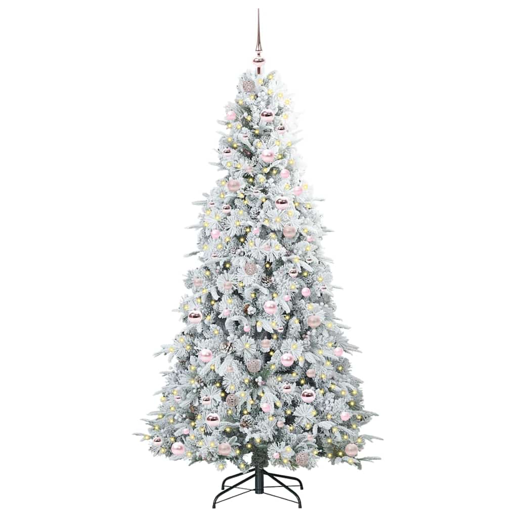 Vidaxl kunstmatige inklapbare kerstboom wit 210 cm pe en pvc
