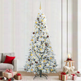 Vidaxl kunstmatige inklapbare kerstboom wit 240 cm pe en pvc