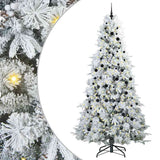 Vidaxl kunstmatige inklapbare kerstboom wit 240 cm pe en pvc