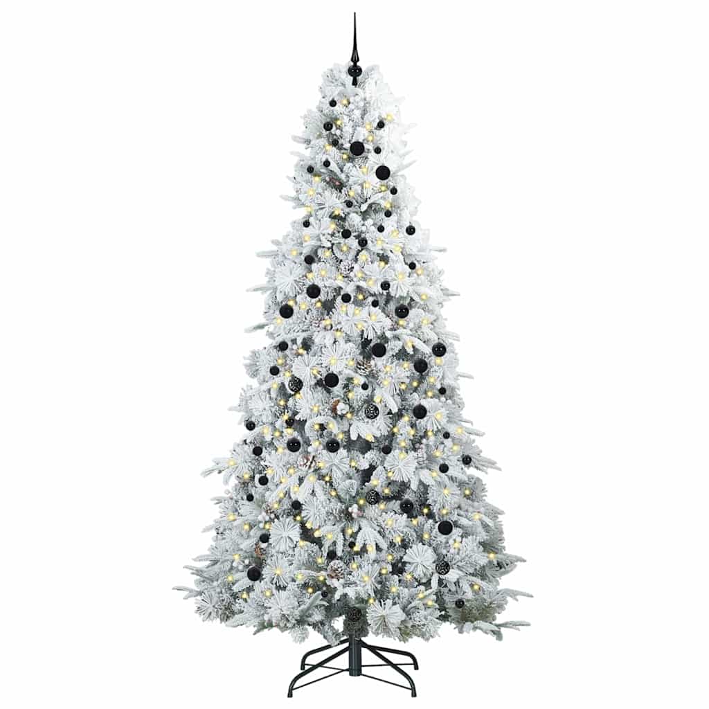 Vidaxl kunstmatige inklapbare kerstboom wit 240 cm pe en pvc