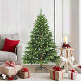 Vidaxl kunstkerstboom met 150 led met standaard groen 150 cm pe en pvc