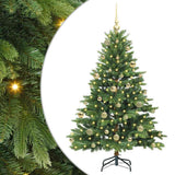 Vidaxl kunstkerstboom met 150 led met standaard groen 150 cm pe en pvc