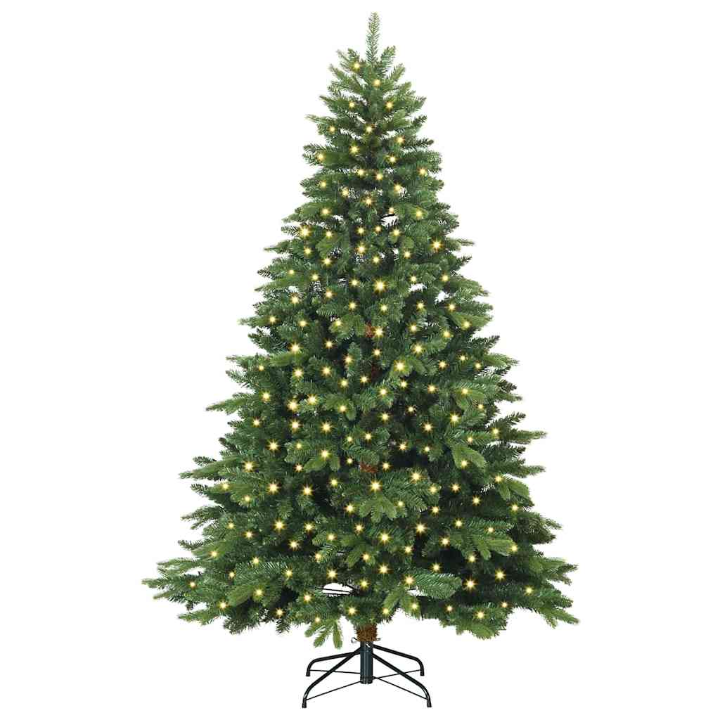 Vidaxl kunstkerstboom met 300 led met standaard groen 180 cm pe en pvc