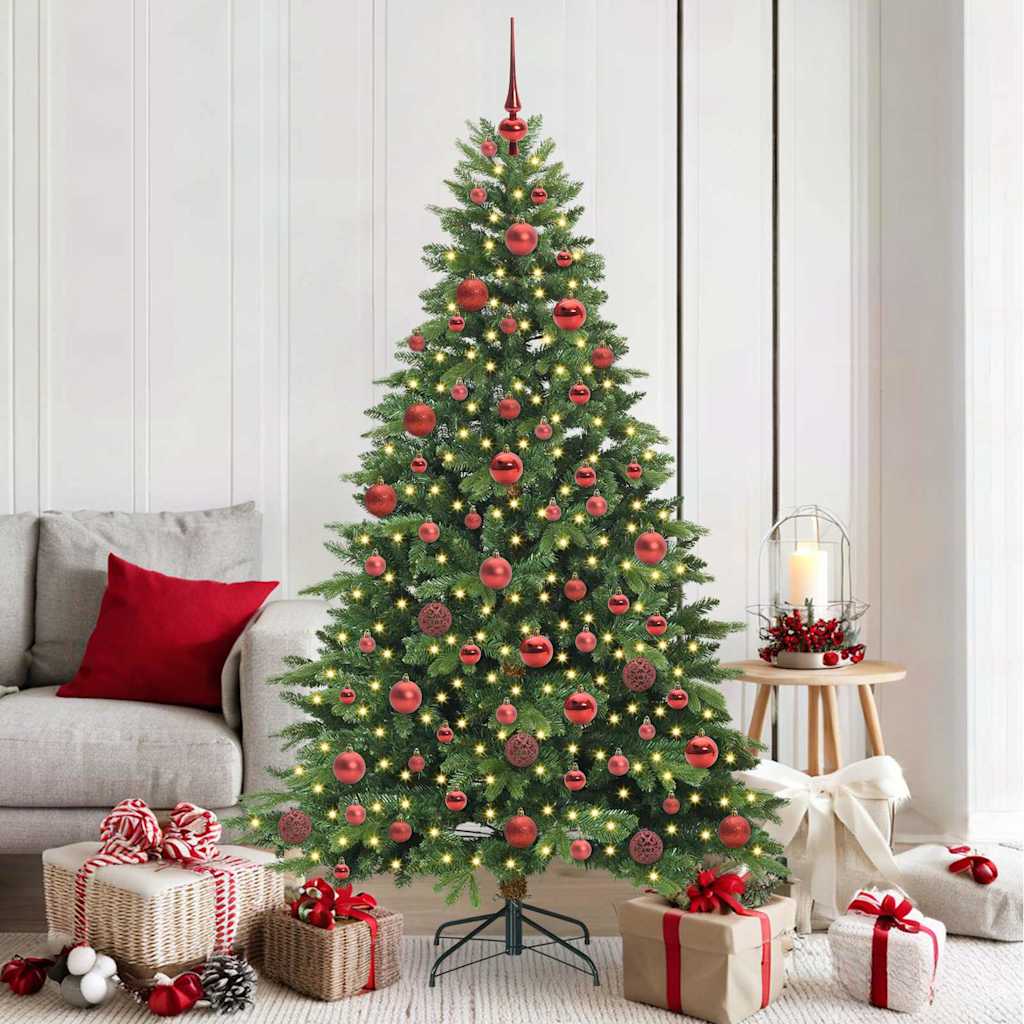 Vidaxl kunstkerstboom met 300 led met standaard groen 180 cm pe en pvc