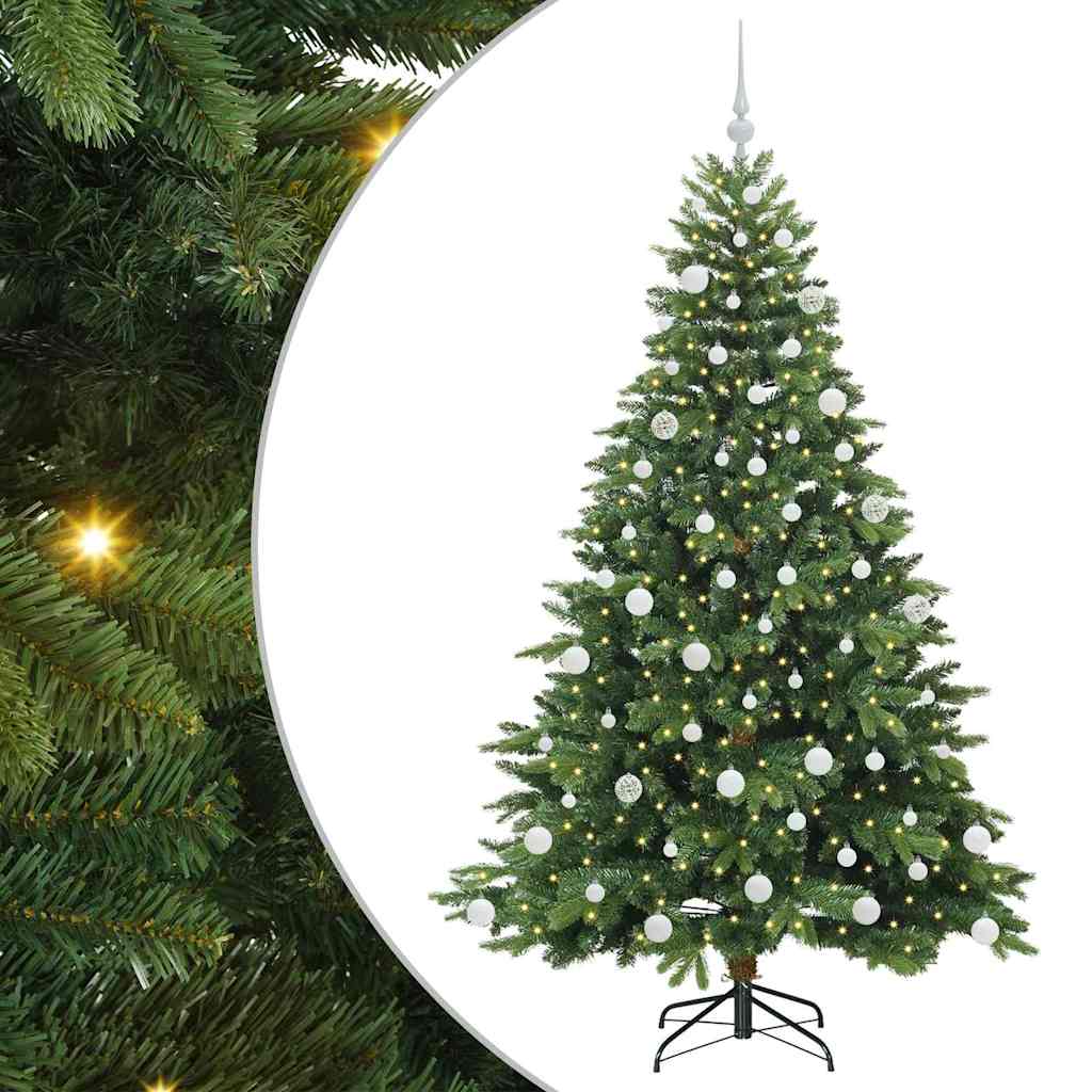 Vidaxl kunstkerstboom met 300 led met standaard groen 180 cm pe en pvc