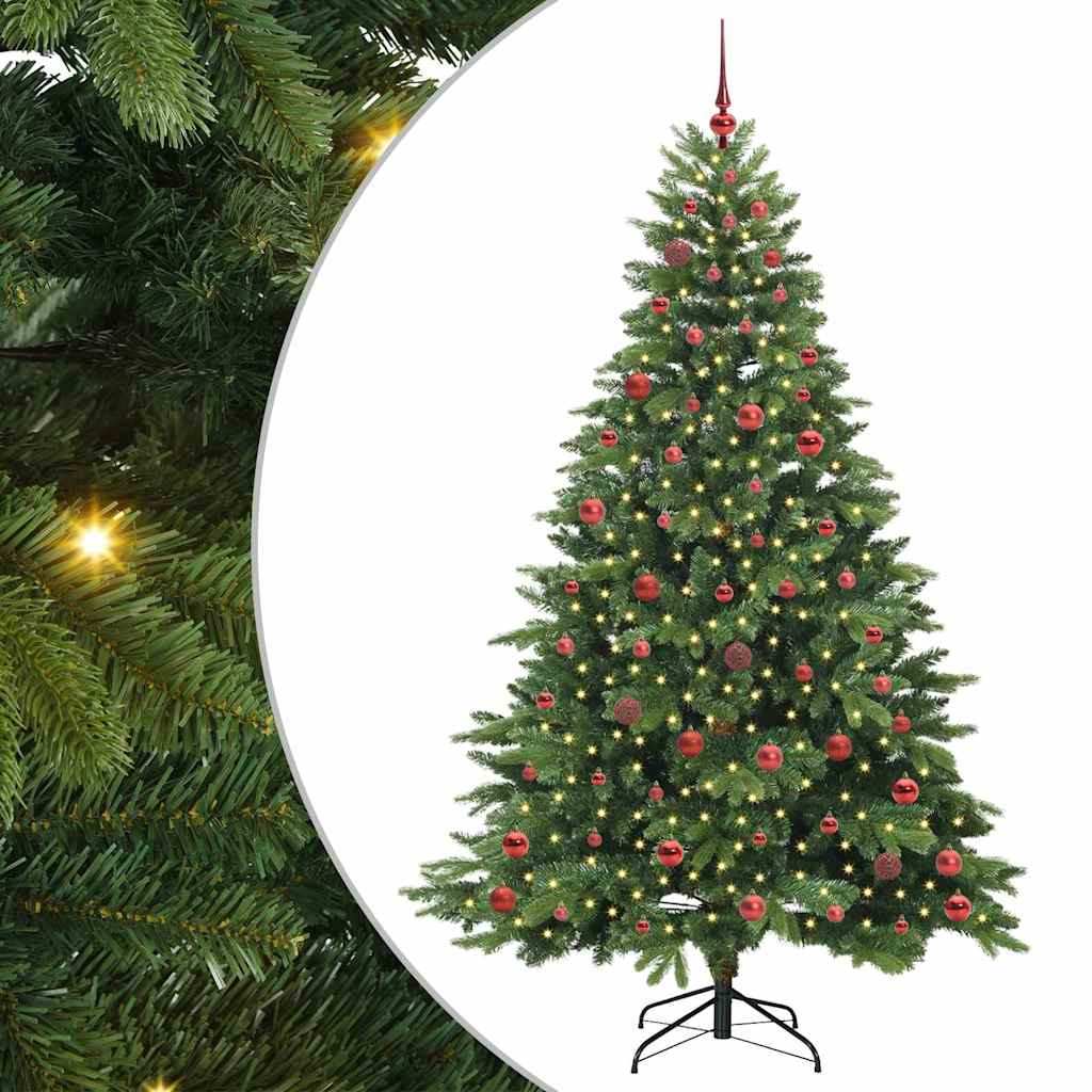 Vidaxl kunstkerstboom met 300 led met standaard groen 210 cm pe en pvc