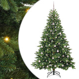 Vidaxl kunstkerstboom met 300 led met standaard groen 210 cm pe en pvc