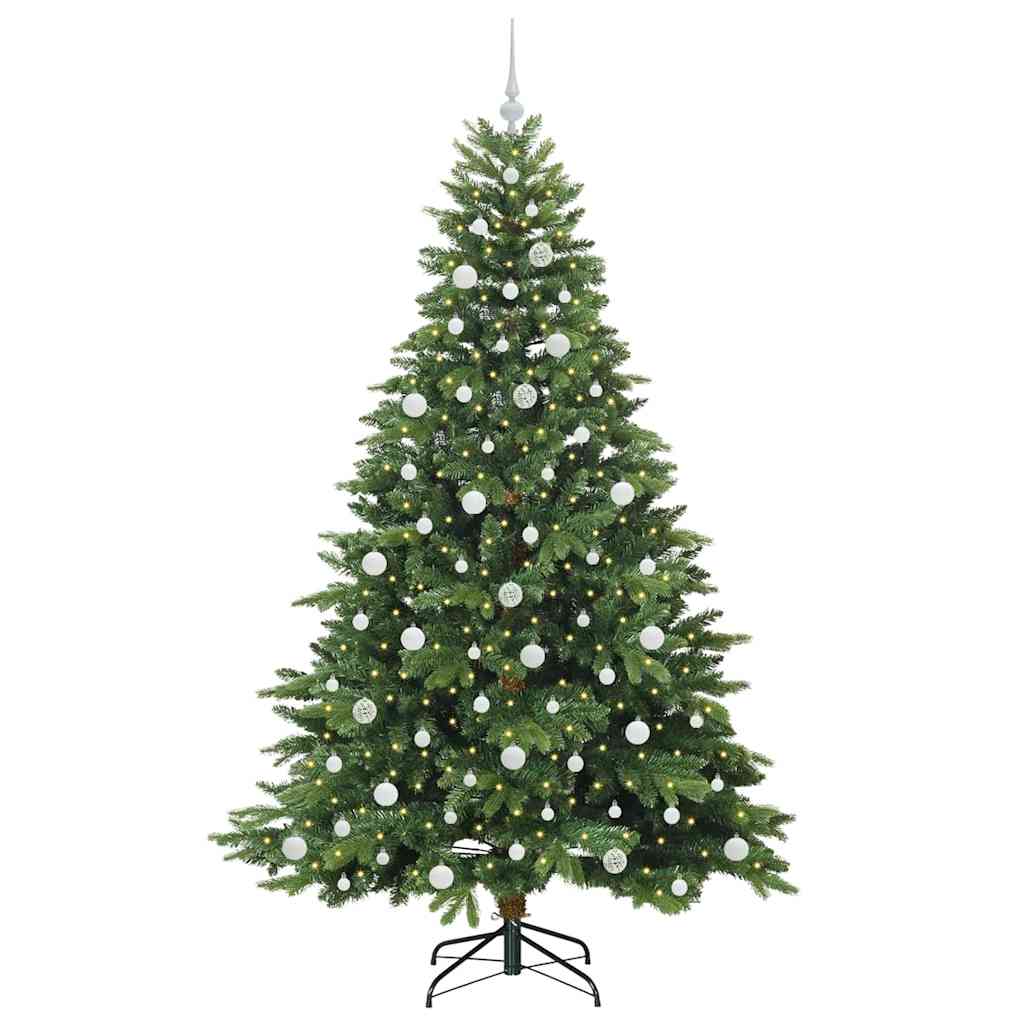 Vidaxl kunstkerstboom met 300 led met standaard groen 210 cm pe en pvc