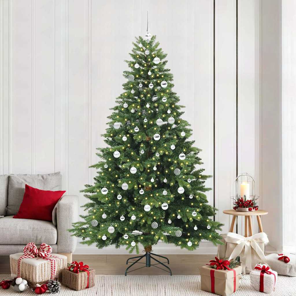 Vidaxl kunstkerstboom met 300 led met standaard groen 210 cm pe en pvc