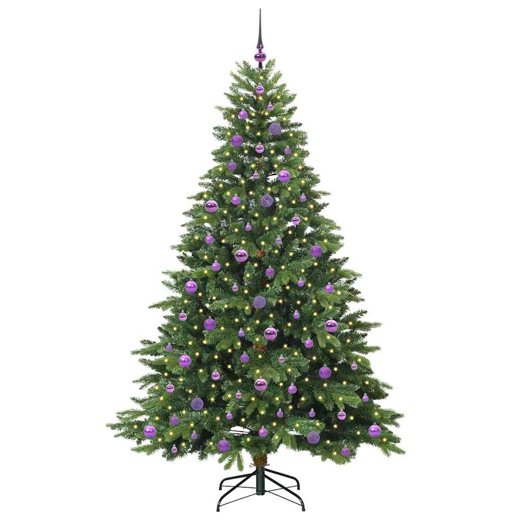 Vidaxl kunstkerstboom met 300 led met standaard groen 210 cm pe en pvc