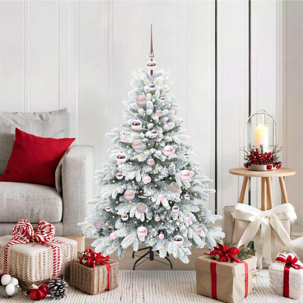 Vidaxl kunstkerstboom met 150 led met standaard wit 120 cm pe en pvc