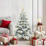 Vidaxl kunstkerstboom met 150 led met standaard wit 120 cm pe en pvc