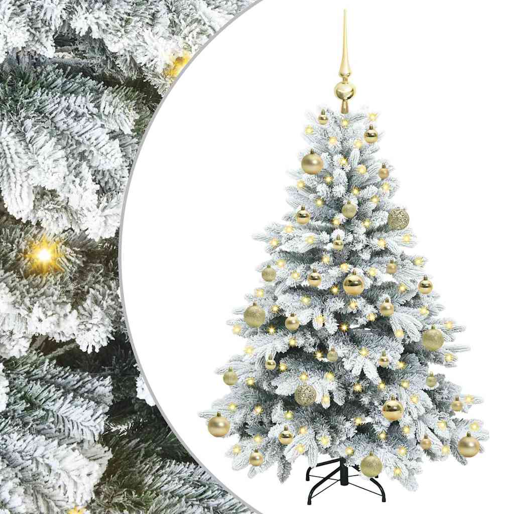 Vidaxl kunstkerstboom met 150 led met standaard wit 120 cm pe en pvc