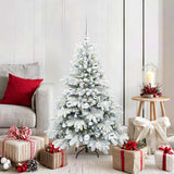 Vidaxl kunstkerstboom met 150 led met standaard wit 120 cm pe en pvc