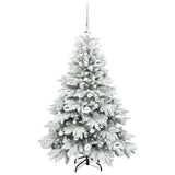 Vidaxl kunstkerstboom met 150 led met standaard wit 120 cm pe en pvc